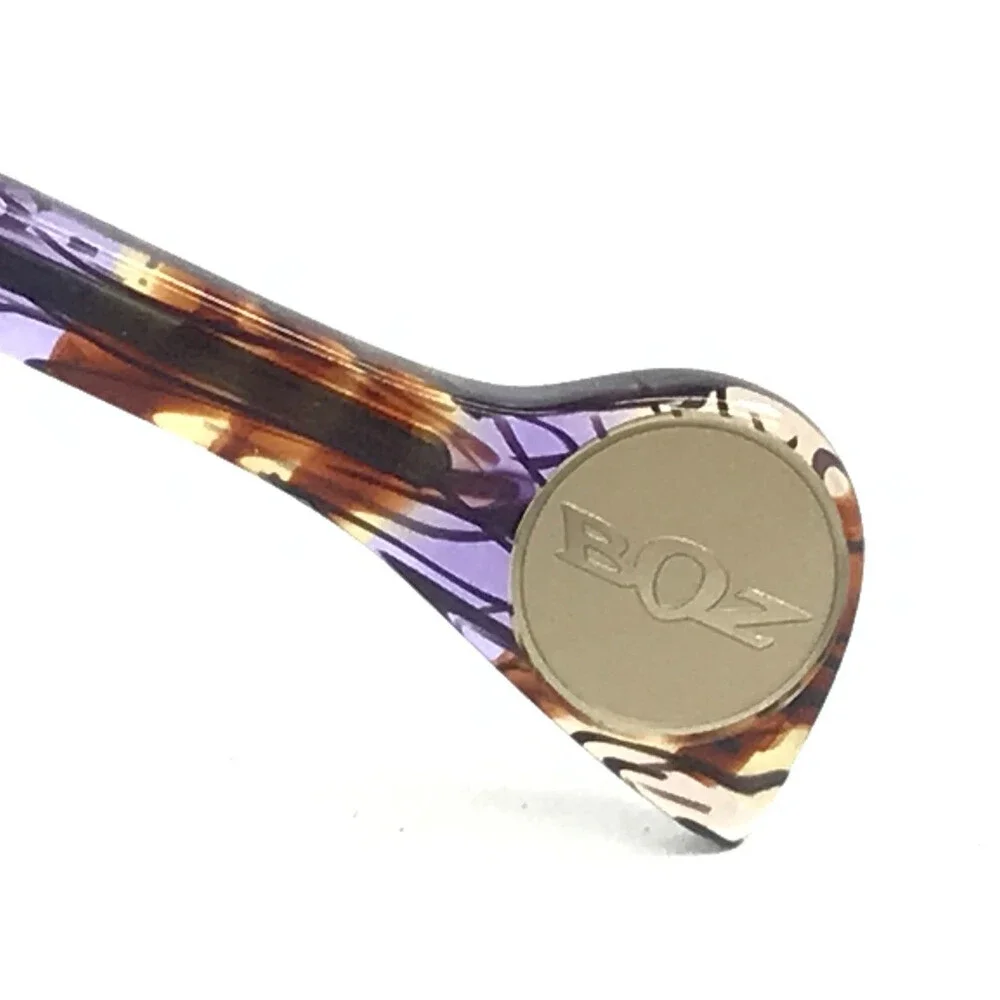 BOZ Eyeglasses Frames ZIGGY 7282 Brown Marble Purple Argyle Arms 53-15-137
